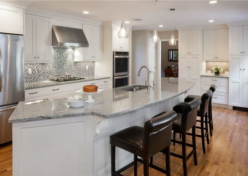 Viscount White Granite White Cabinets Backsplash Ideas